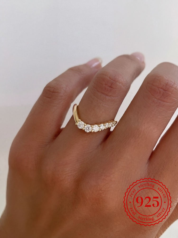 Body Jewelry High Quality - 925 فضة بساطتها موضة موجة الزركون