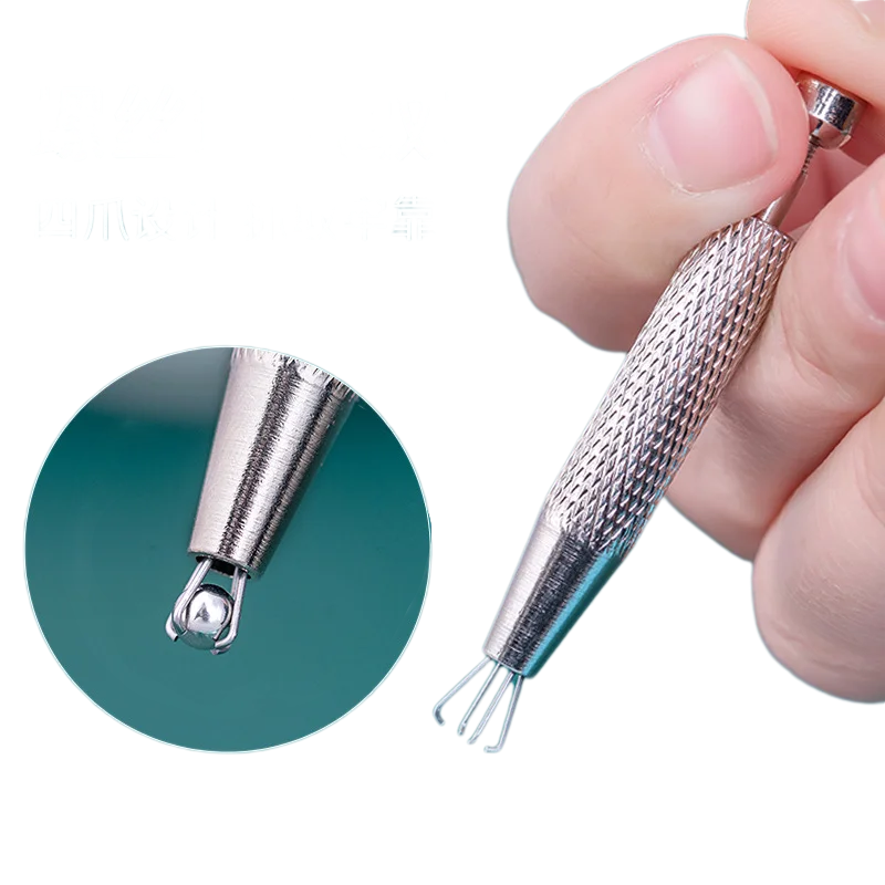 Body Jewelry Tool - مصغرة 4 مخالب ملقط المجوهرات ،