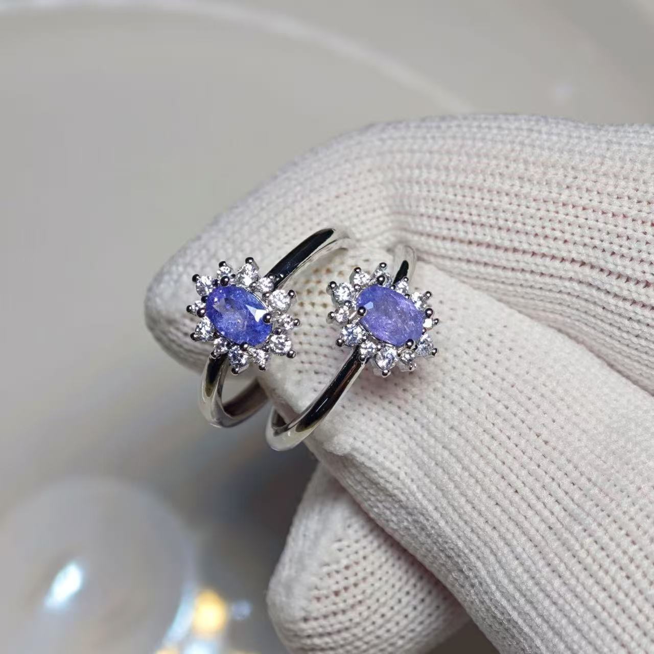 Body Jewelry High Quality - خاتم التانزانيت الطبيعي القابل للتعديل، مجوهرات