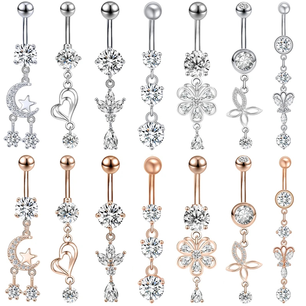 Body Jewelry Real Gold - ZS 14 جرام 1 قطعة الزركون