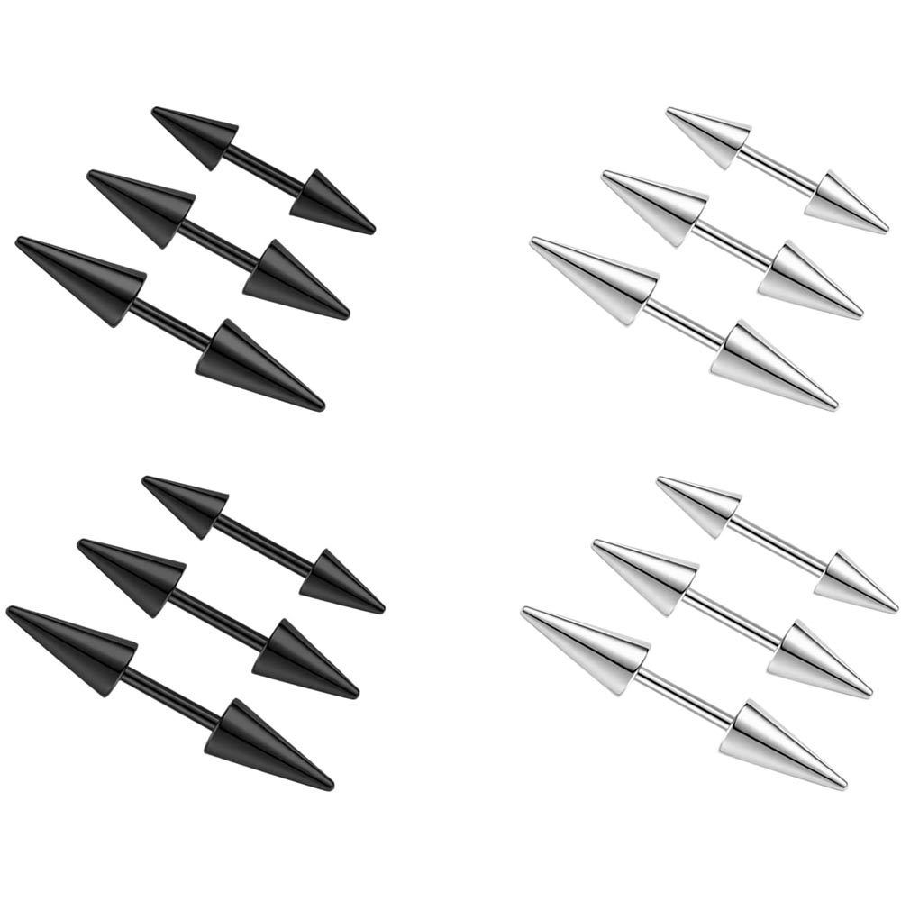 Eyebrow Curved Barbell - 2 قطعة 16G مسمار الحاجب مثقوب
