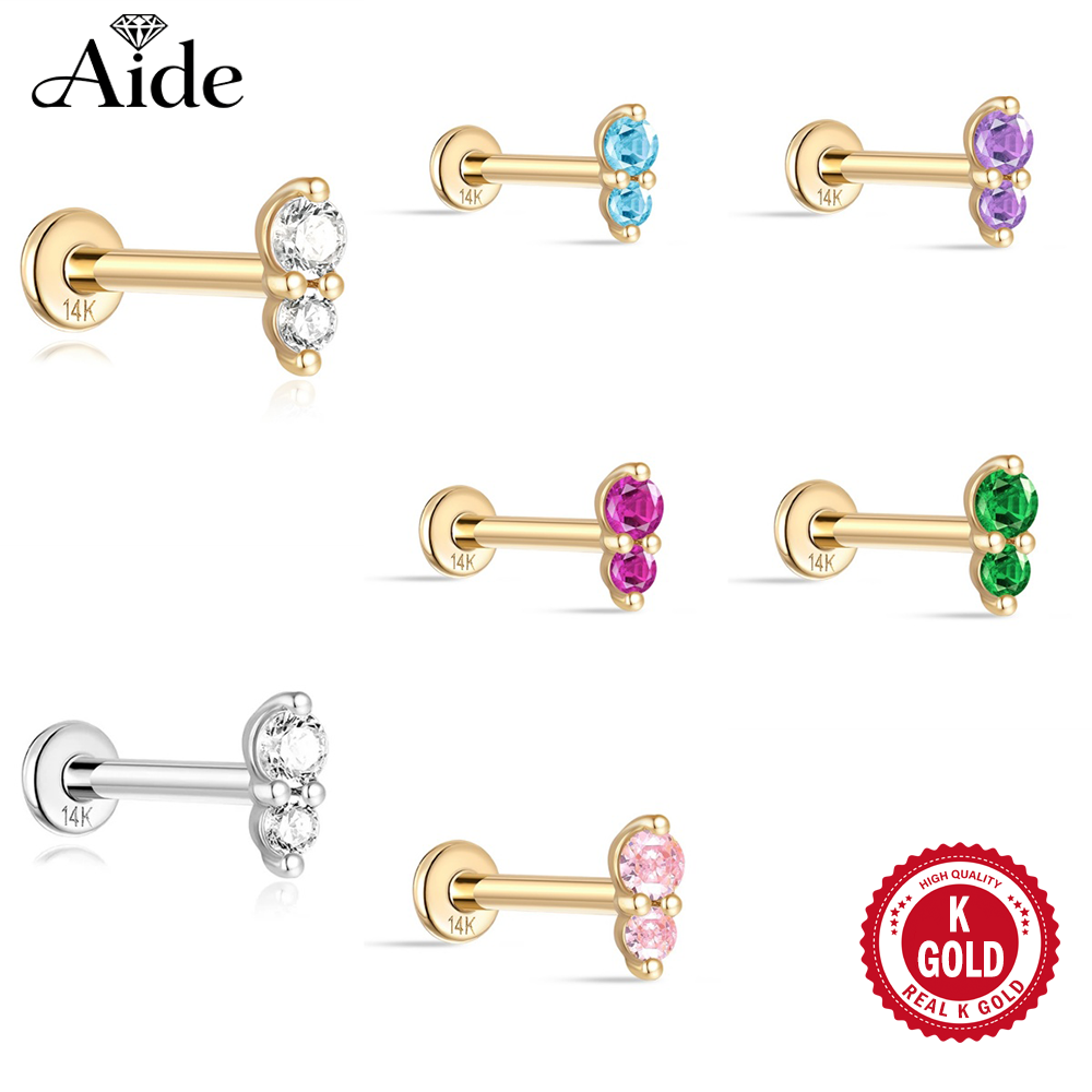 Body Jewelry Real Gold - مساعد حقيقي 14K الصلبة الذهب الألوان