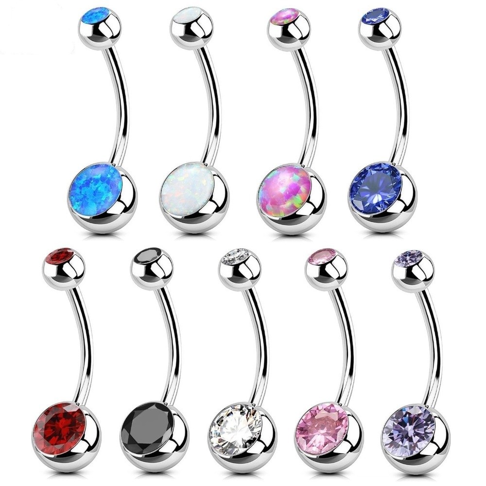 Body Jewelry High Quality - عالية الجودة مادة التيتانيوم حلقات زر