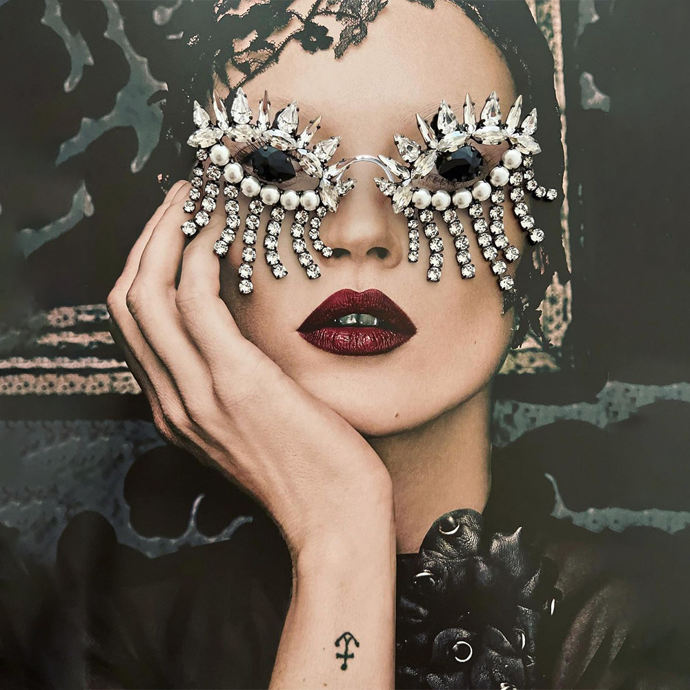 Body Jewelry Retainers - إطار نظارات Stonefans-Tassel للنساء ، إكسسوارات
