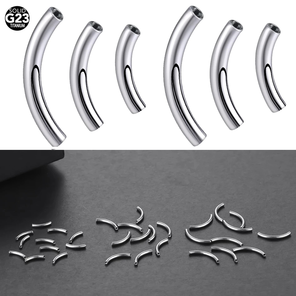Eyebrow Curved Barbell - 10 قطعة/المجموعة G23 التيتانيوم داخليا الخيوط