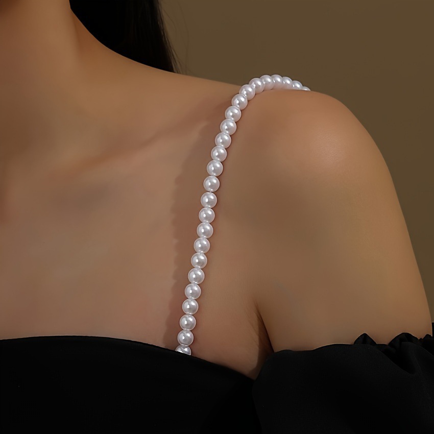 Body Jewelry Retainers - 1 سلسلة كتف أنيقة من اللؤلؤ