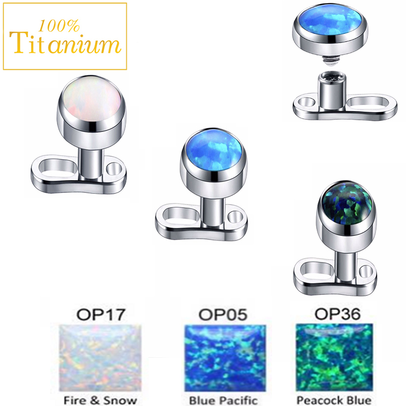 Dermal Anchor Top - 1 قطعة أوبال مايكرو الجلد ثقب