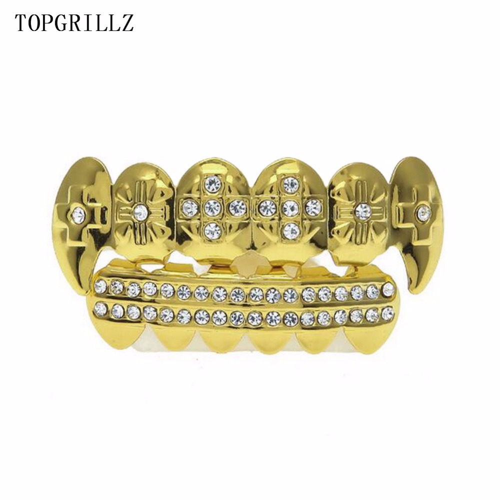 TOPGRILLZ-أغطية أسنان متقاطعة  - مراجعة Body Jewelry Real Gold وسعره