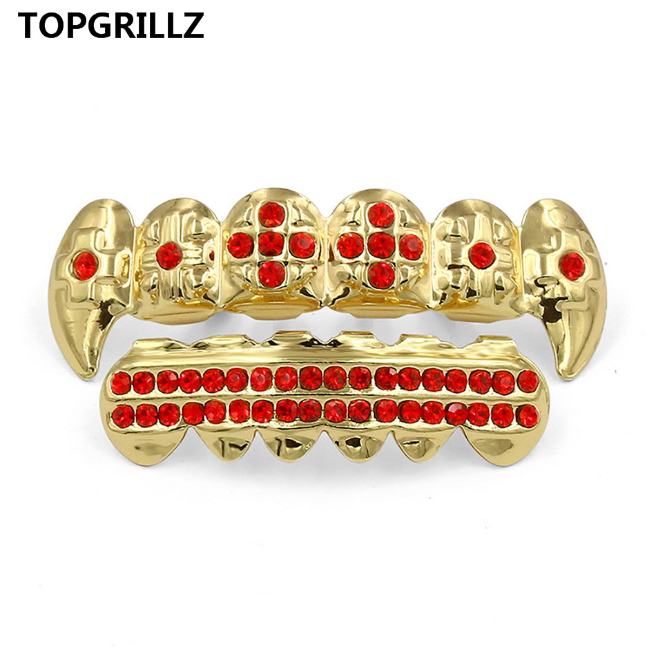 TOPGRILLZ-أغطية أسنان متقاطعة  - مراجعة Body Jewelry Real Gold وسعره