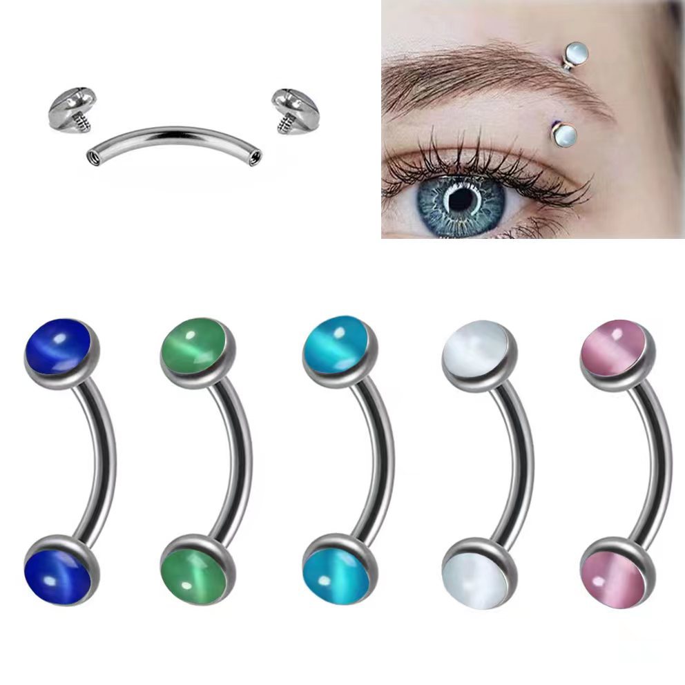 1 قطعة الحاجب ثقب الموز شكل أو - مراجعة Eyebrow Curved Barbell وسعره