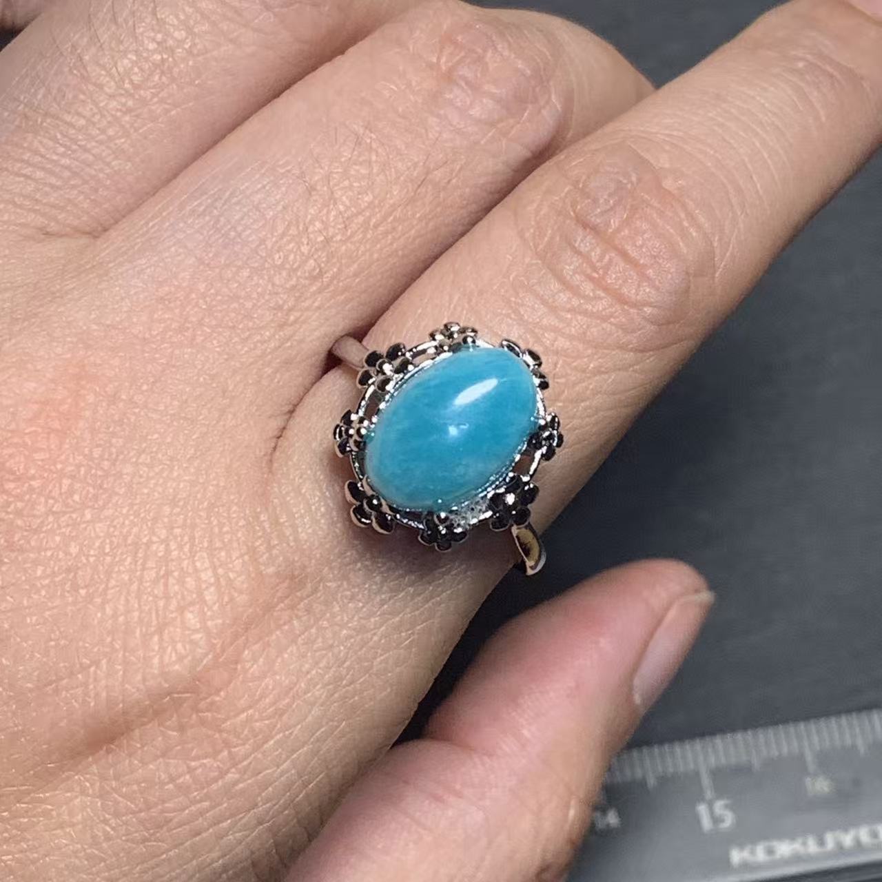 خاتم أمازونيت طبيعي قابل للتعد - مراجعة Body Jewelry High Quality وسعره