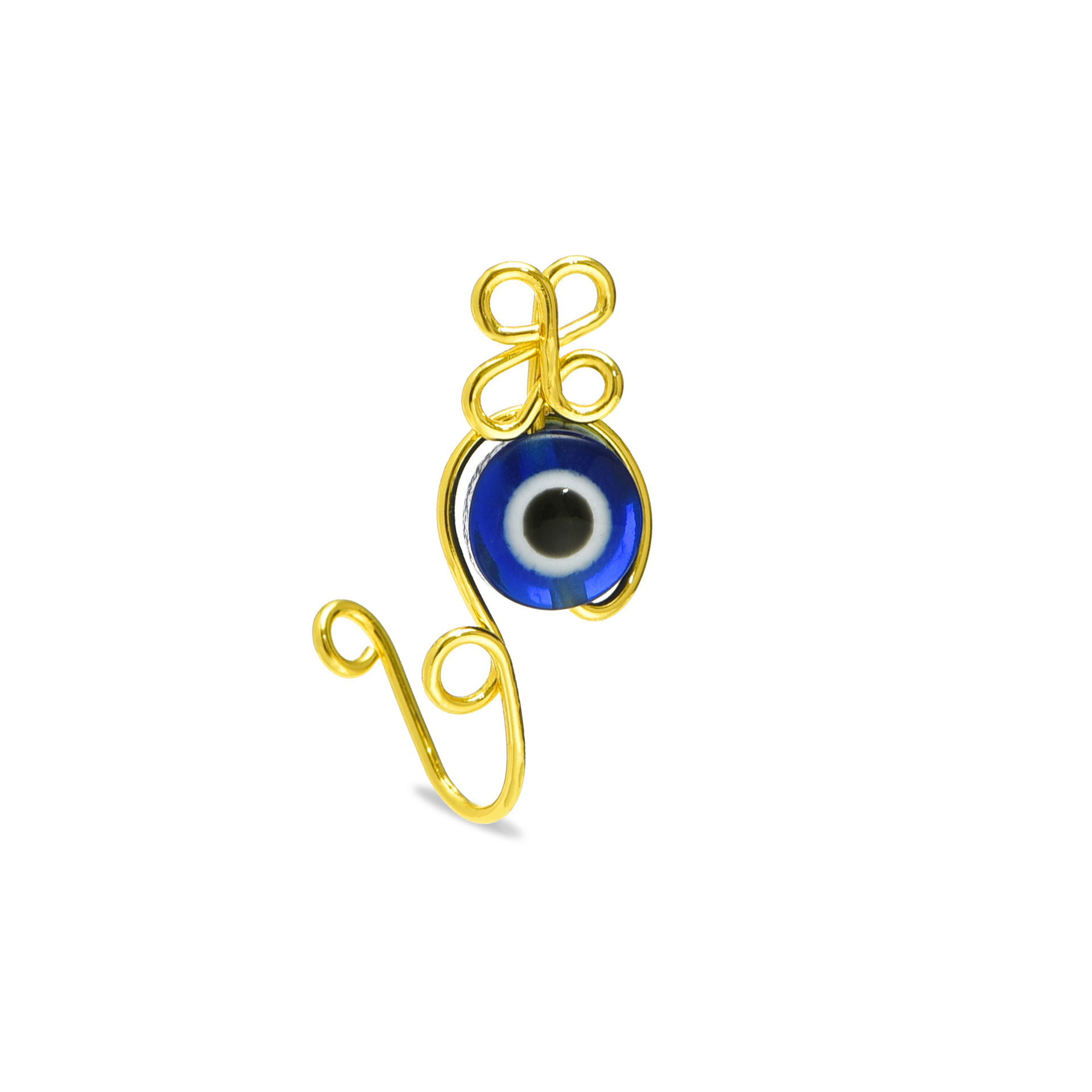 عين الشر الأنف الدائري اليدوية - مراجعة Body Jewelry Real Gold وسعره