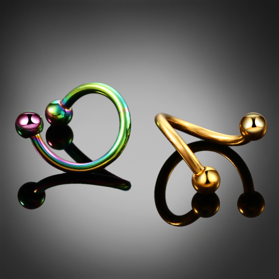 1 قطعة التيتانيوم دوامة الملتو - مراجعة Body Jewellery وسعره