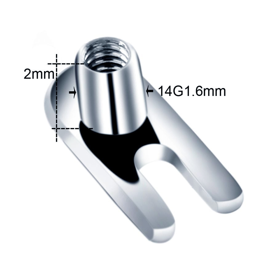 10 قطعة/الوحدة G23 التيتانيوم  - مراجعة Dermal Anchor Top وسعره