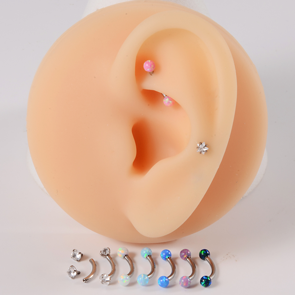 1 قطعة G23 التيتانيوم تشيكوسلو - مراجعة Eyebrow Curved Barbell وسعره
