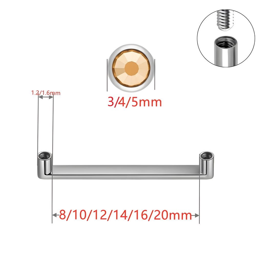 أقراط تيتانيوم ASTM F136 ديرما - مراجعة Dermal Anchor Top وسعره