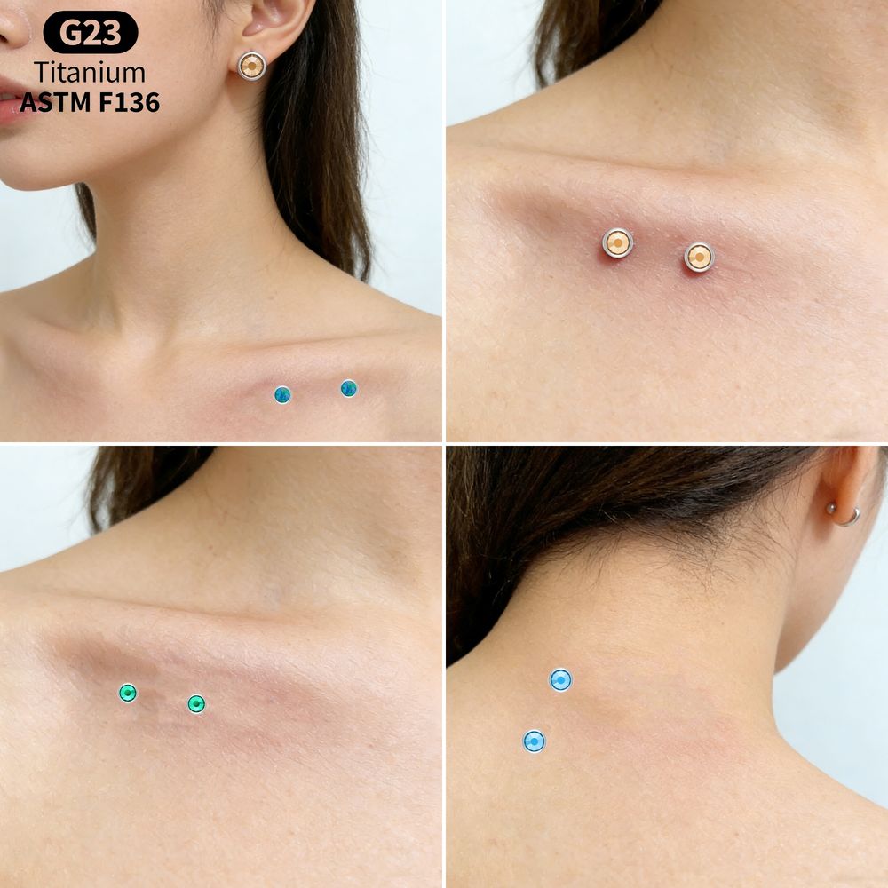 أقراط تيتانيوم ASTM F136 ديرما - مراجعة Dermal Anchor Top وسعره