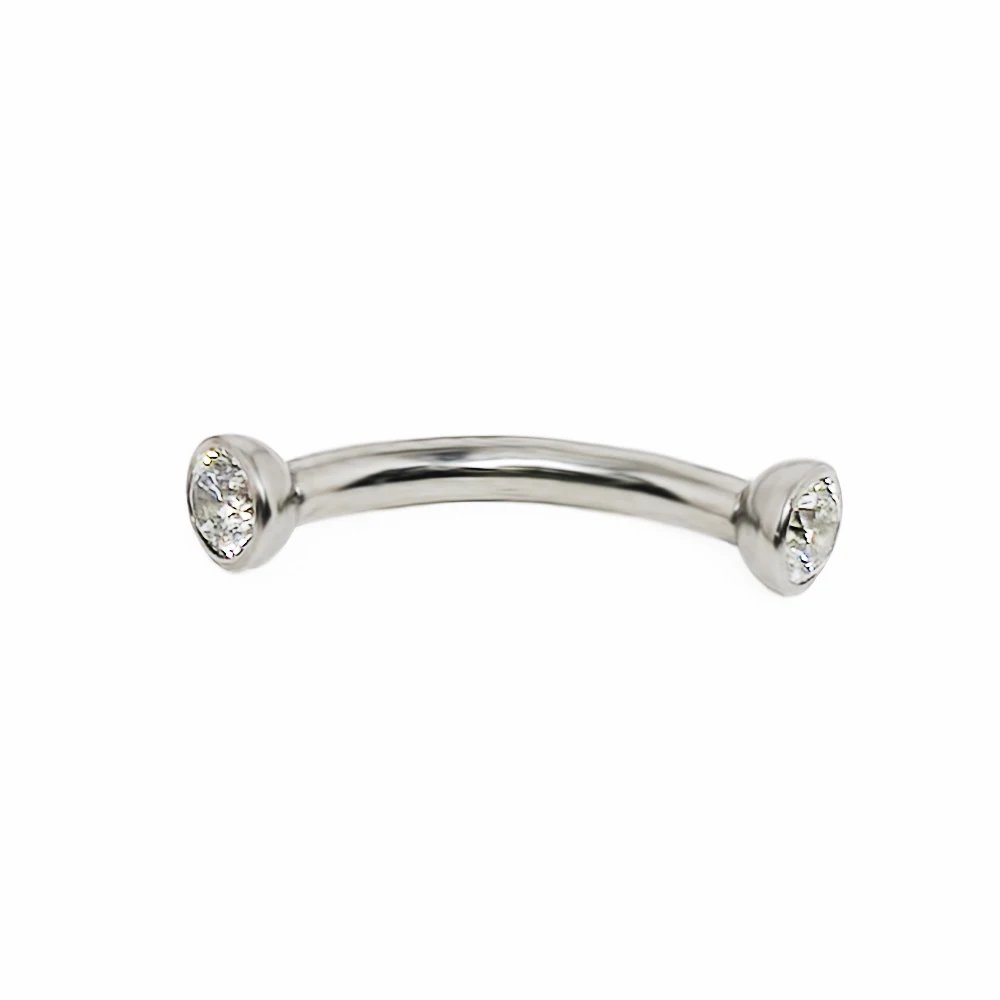 F136 التيتانيوم الثقب الحاجب ا - مراجعة Eyebrow Curved Barbell وسعره