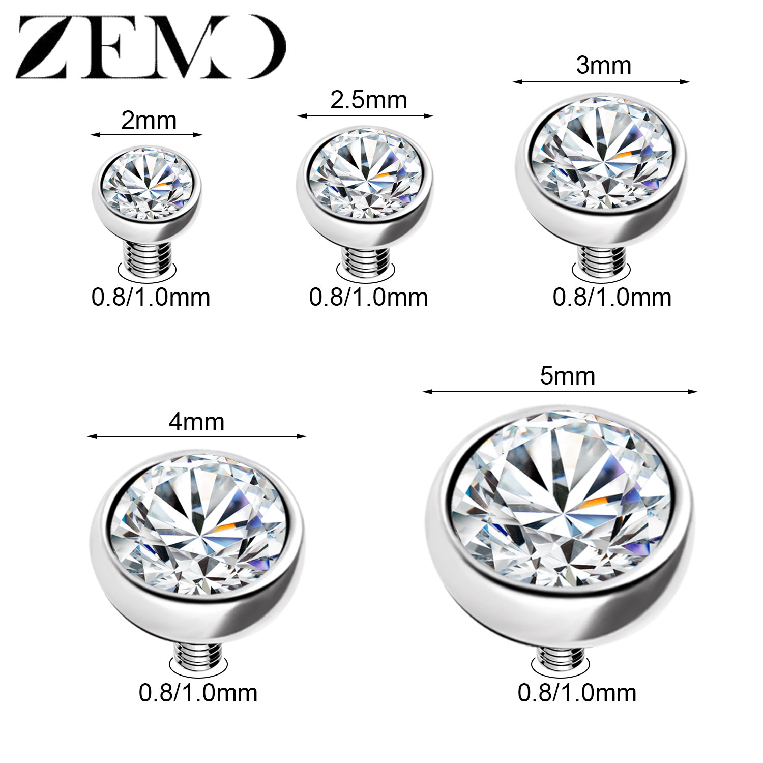 زيمو 1-2 قطعة/مجموعة مسامير ثق - مراجعة Dermal Anchor Top وسعره
