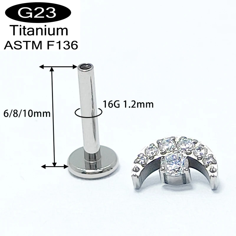 G23 التيتانيوم الهلال القمر تص - مراجعة Dermal Anchor Top وسعره
