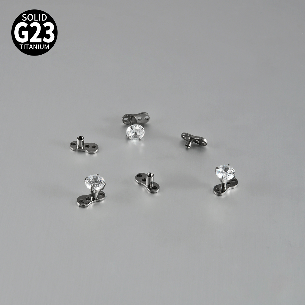 1 قطعة 14 جرام/16 جرام الصف G2 - مراجعة Dermal Anchor Top وسعره