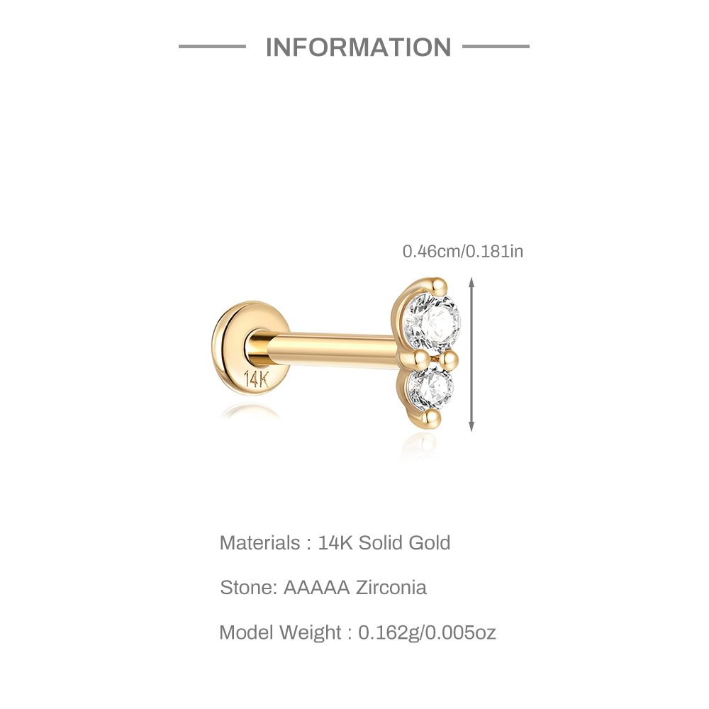 مساعد حقيقي 14K الصلبة الذهب ا - مراجعة Body Jewelry Real Gold وسعره