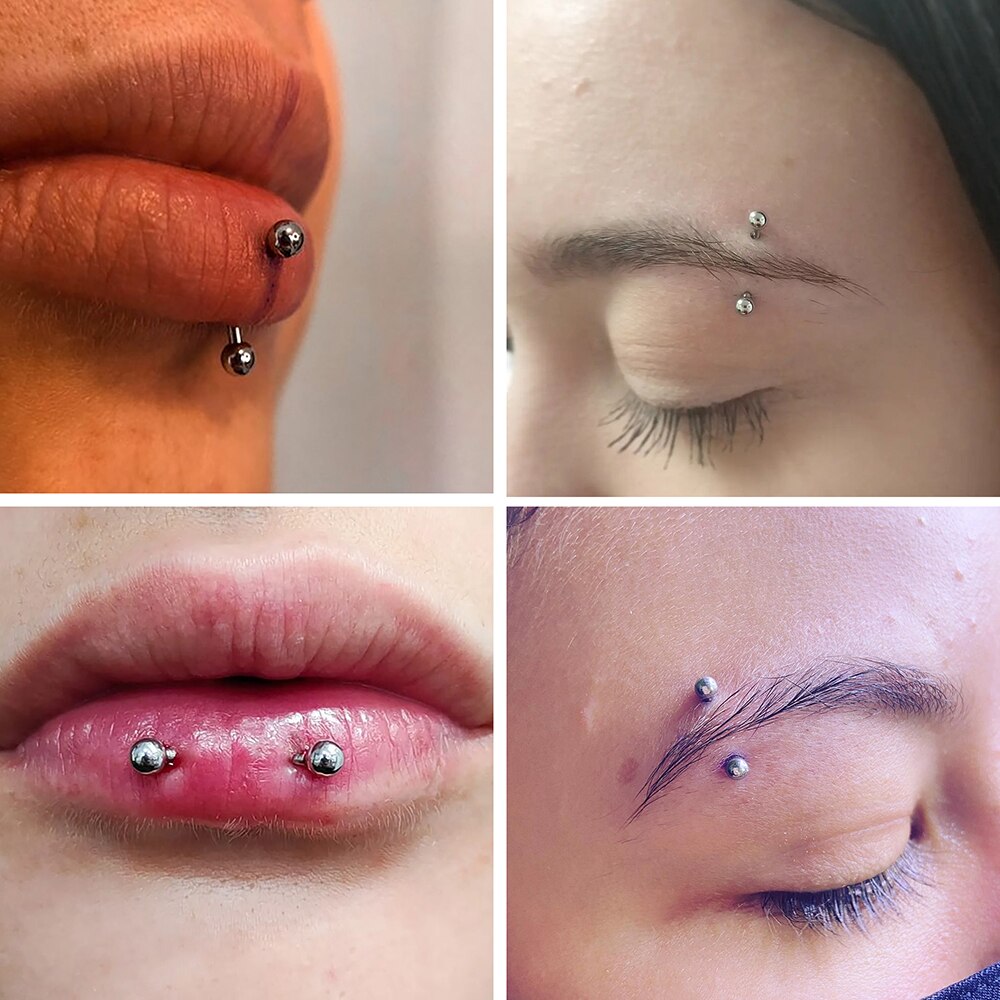 1 قطعة ثقب التيتانيوم منحني ال - مراجعة Eyebrow Curved Barbell وسعره