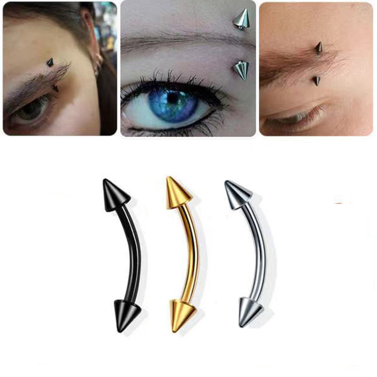 2 قطعة التيتانيوم الصلب الحاجب - مراجعة Eyebrow Curved Barbell وسعره