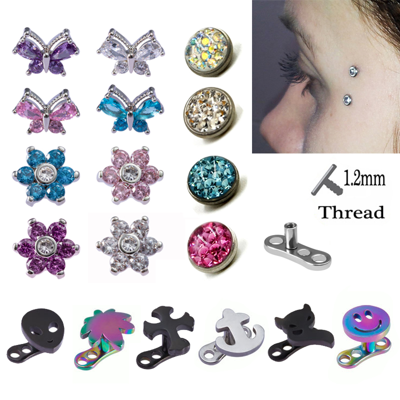 1 قطعة مرساة الجلد العلوي ثقب  - مراجعة Dermal Anchor Top وسعره