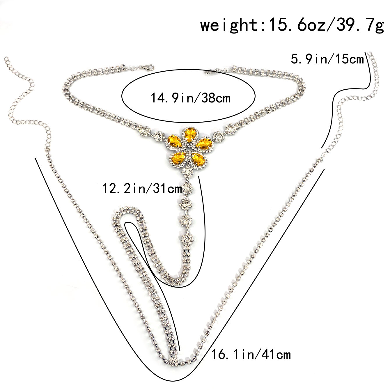طقم ثونغ من حجر الراين على شكل - مراجعة Body Jewelry Usa وسعره