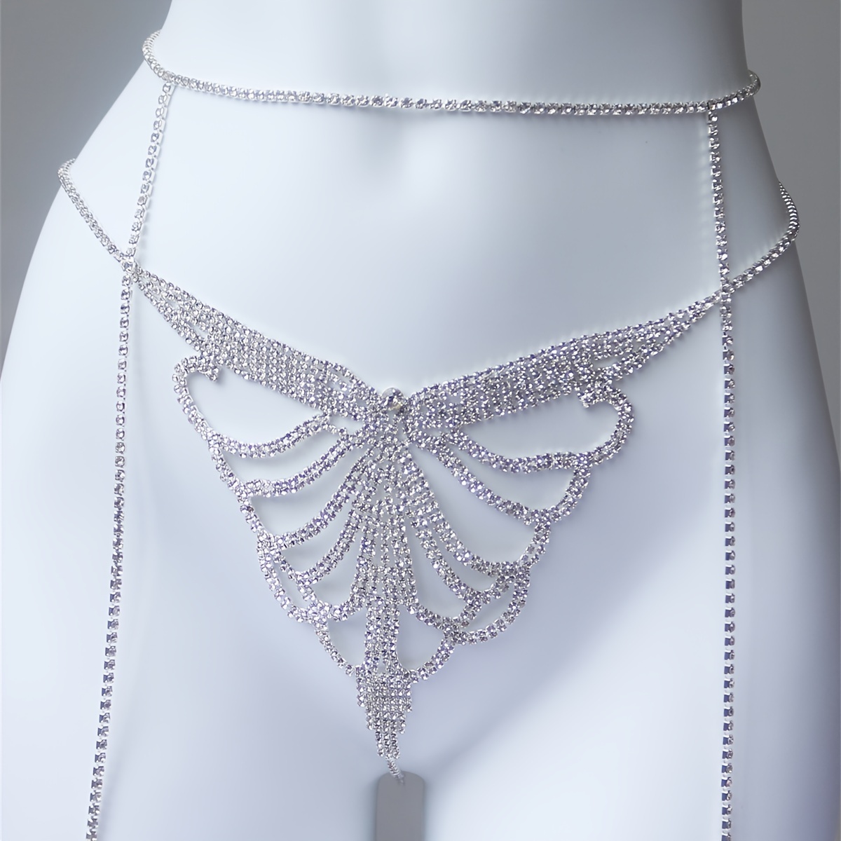 سلسلة خصر متألقة بحجر الراين م - مراجعة Body Jewelry Usa وسعره
