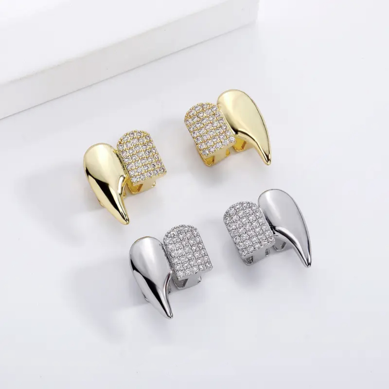 أسنان مدببة مطلية بالزركونيوم، - مراجعة Body Jewelry For Men وسعره