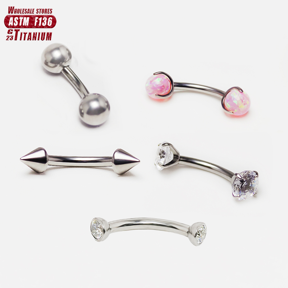 F136 التيتانيوم ثقب 3-5 مللي م - مراجعة Eyebrow Curved Barbell وسعره