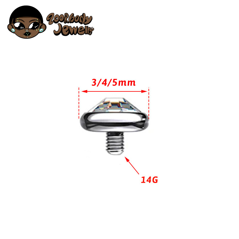 1 قطعة ASTM F136 التيتانيوم ال - مراجعة Dermal Anchor Top وسعره