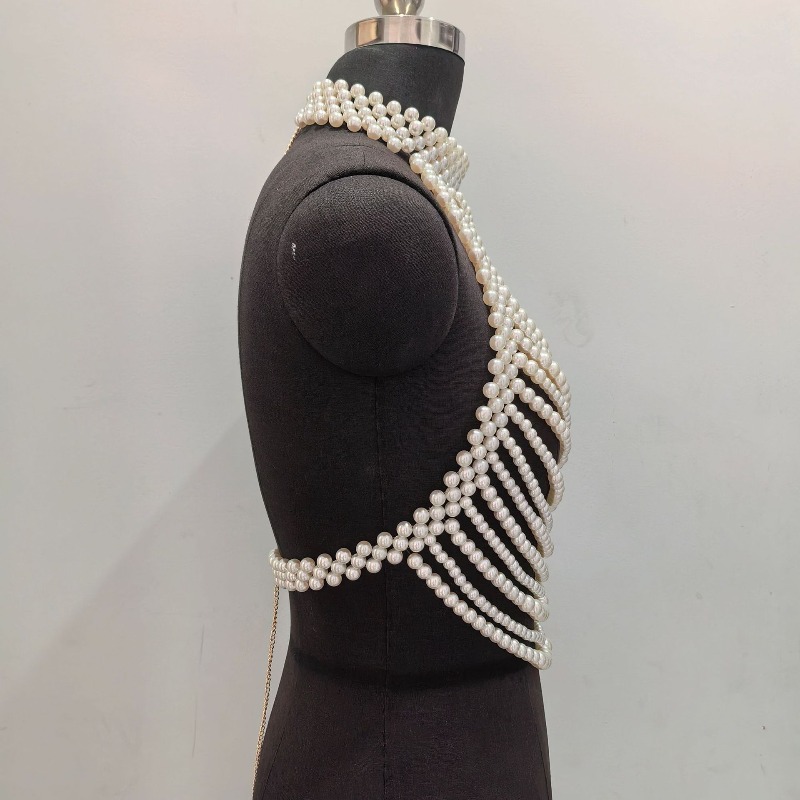 سلسلة صدرية مرصعة بالخرز على ا - مراجعة Body Jewelry High Quality وسعره