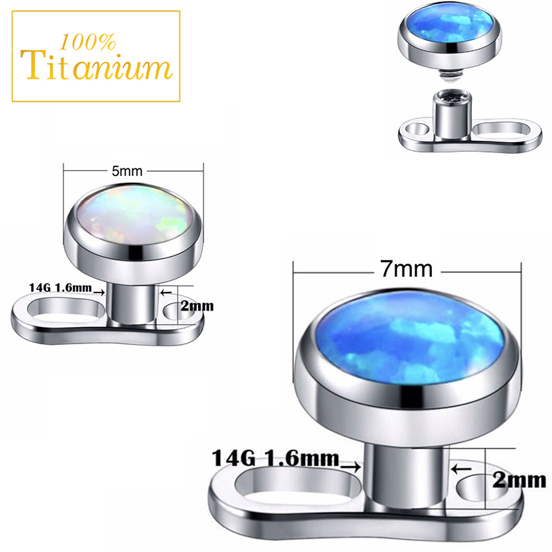 1 قطعة أوبال مايكرو الجلد ثقب  - مراجعة Dermal Anchor Top وسعره