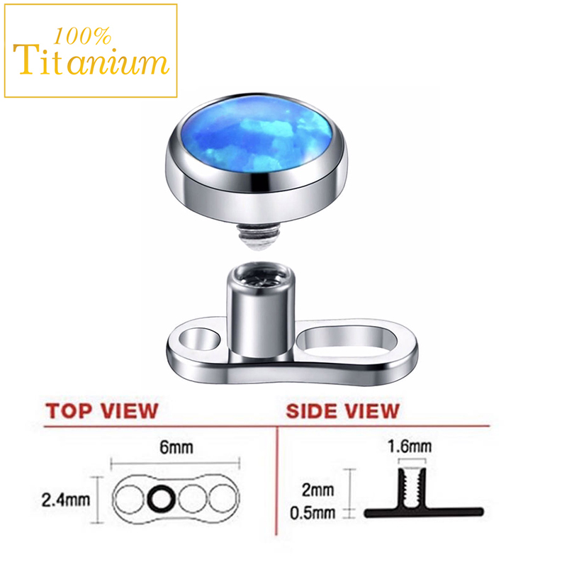 1 قطعة أوبال مايكرو الجلد ثقب  - مراجعة Dermal Anchor Top وسعره